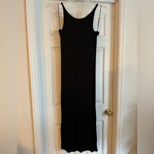 High Neck Ribbed Maxi Dress